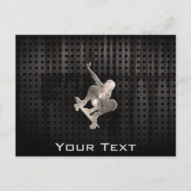 Carte Postale Skateboard ; Noir Cool (Devant)