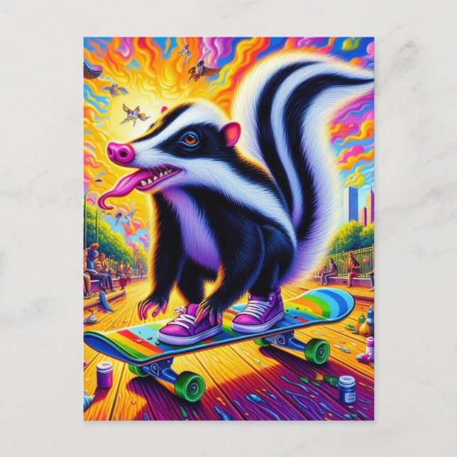 Carte Postale Skateboard Surreal Skateboard (Devant)
