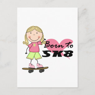 Carte Postale SKATEBOARDER - Blond Girl Tshirts et cadeaux