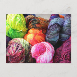 Carte Postale Skeins en fils colorés pour Tricot, Crochet