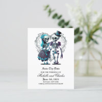 Skeleton Couple Enregistrer La Date Annonce