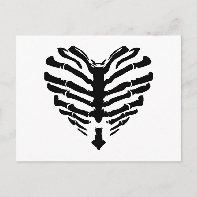 Carte Postale Skeleton Heart (Devant)