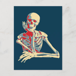 Carte Postale Skeleton rétro