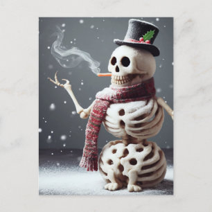 Carte Postale Skeleton Snow Man