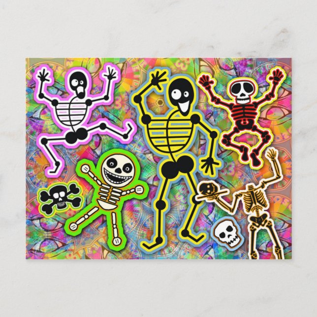Carte Postale Skeletons dansants (Devant)
