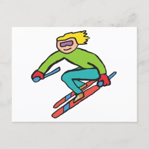 Carte Postale Ski