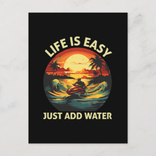 Carte Postale Ski à jet classique