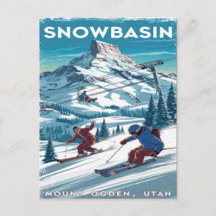 Carte Postale Ski à Snowbasin sur le mont Ogden, Utah