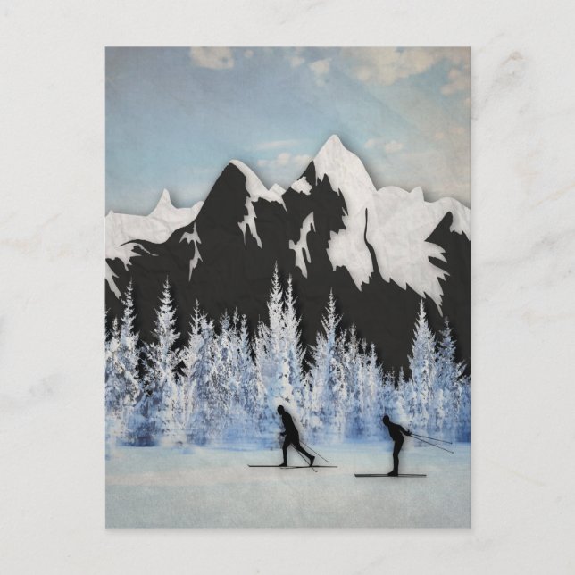 Carte Postale Ski de fond (Devant)