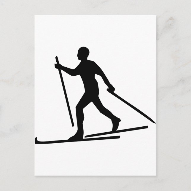 Carte Postale Ski de fond (Devant)