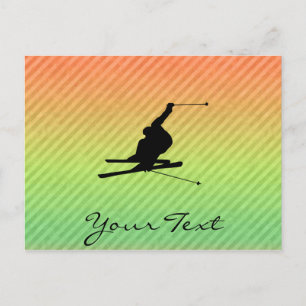 Carte Postale Ski De Neige