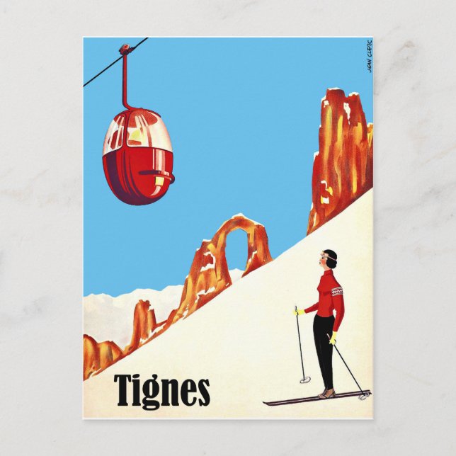 Carte Postale Ski en Tignes, France (Devant)
