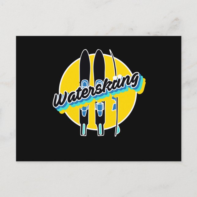 Carte Postale Ski nautique Waterski (Devant)