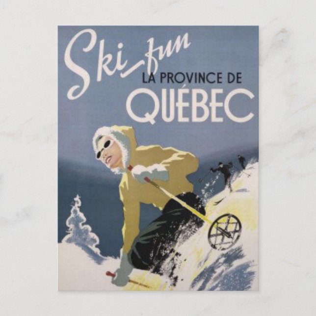 Carte Postale Ski Québec (Devant)