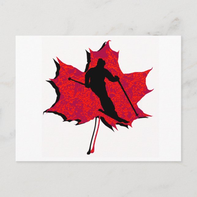 CARTE POSTALE SKI RED MAPLE (Devant)