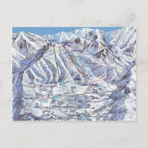 Carte Postale Ski resort, Romanie, Piana Brasov, resort map