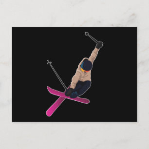 Carte Postale Ski ski snowboard sport sports d'hiver cadeau