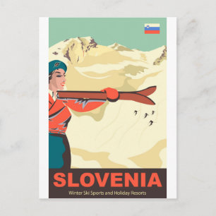 Carte Postale Ski Slovénie
