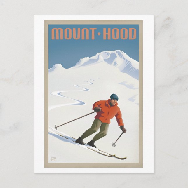 Carte postale Ski vintage Mt. Hood (Devant)