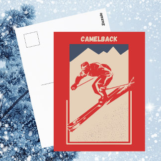 Carte Postale Ski vintage Pennsylvania Mountain Resort Camelback