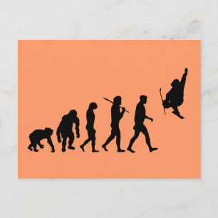 Carte Postale Skiboard Evolution des skis trick ski Cadeau
