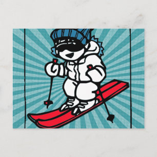 Carte Postale Skier cool skieur cadeau de ski pour skieur