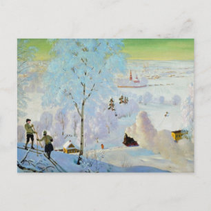 Carte Postale Skieurs 1919