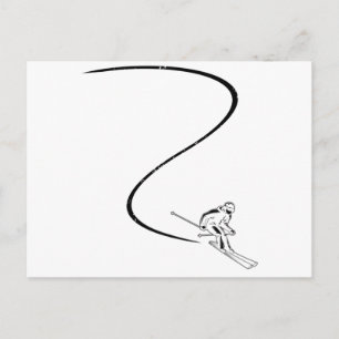 Carte Postale Skieurs   Ski Ski Ski Cadeaux d'hiver