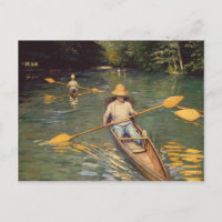Skiffs vintages de Gustave Caillebotte sur les Yer