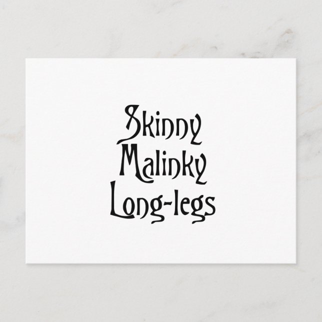 Carte Postale Skinny Malinky Longjambes drôle banter écossais (Devant)
