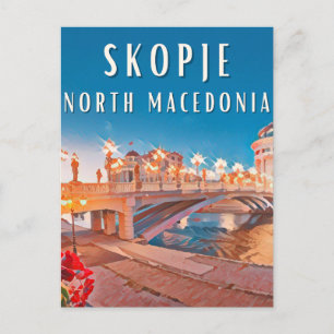 Carte Postale Skopje, ville des ponts