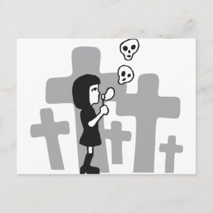 Carte Postale skull bubbbles