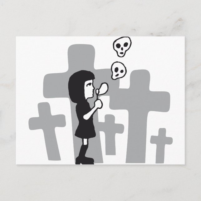 Carte Postale skull bubbbles (Devant)