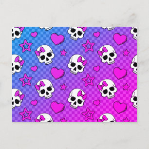 Carte Postale Skully Pop Kawaii