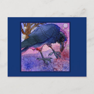 Carte postale Sky Crow rose