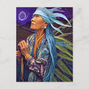 Carte Postale Sky Road Walker Native American Imaginaire Art