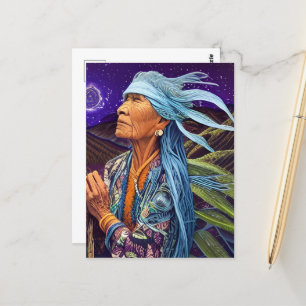 Carte Postale Sky Road Walker Native American Imaginaire Art