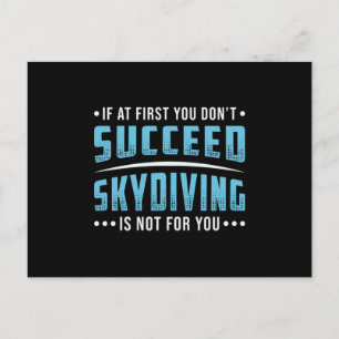 Carte Postale Skydiver a réussi Skydiving Skydive Parachute amus
