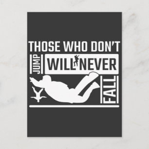 Carte Postale Skydiving ne saute pas ne tombera jamais Skydiver