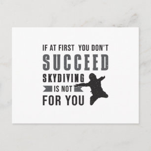 Carte Postale Skydiving Parachutage Skydiver Drôle Idée cadeau
