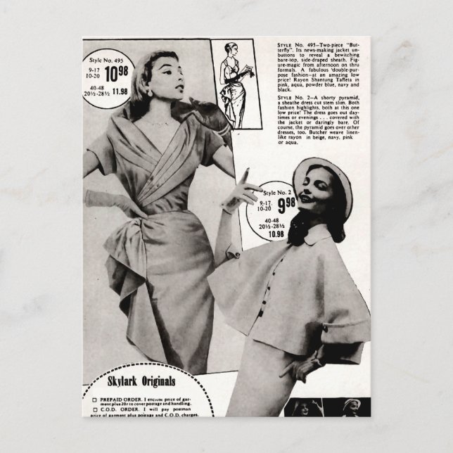 Carte Postale Skylark Dress Designs originaux (Devant)