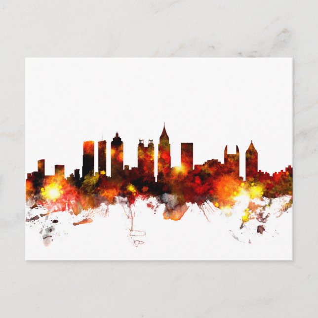 Carte Postale Skyline Atlanta Georgia (Devant)