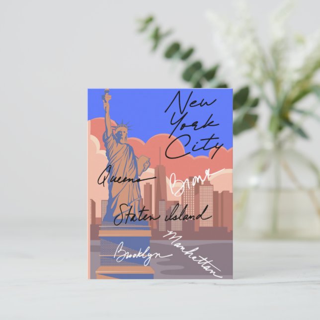 Carte Postale Skyline & Big Apple (Debout devant)