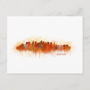 Carte Postale Skyline Boston City Massachusetts v3