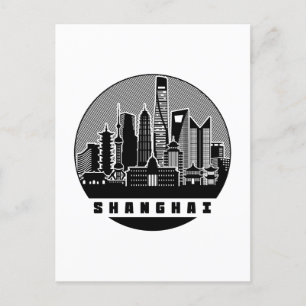 Carte Postale Skyline chinoise de Shanghai