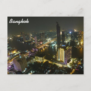 Carte Postale Skyline de Bangkok la nuit