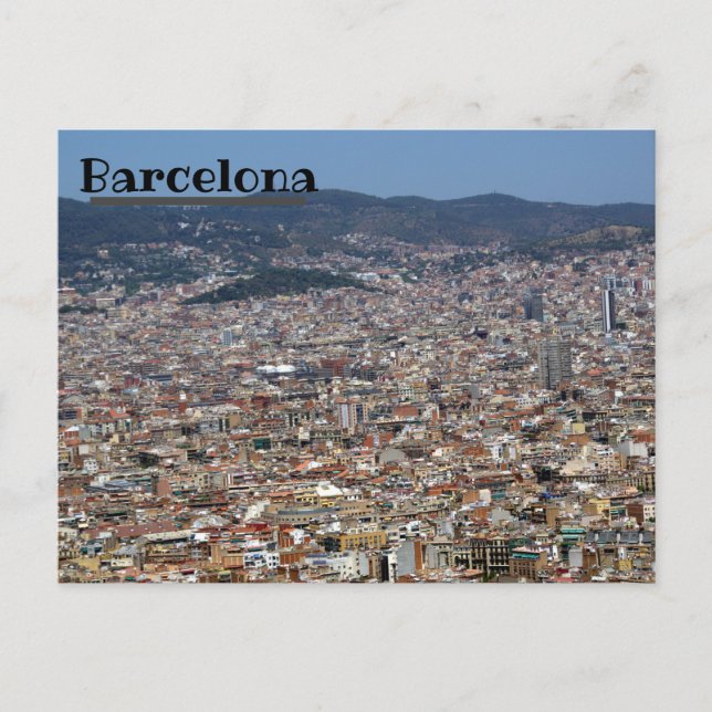 Carte Postale Skyline de Barcelone (Devant)
