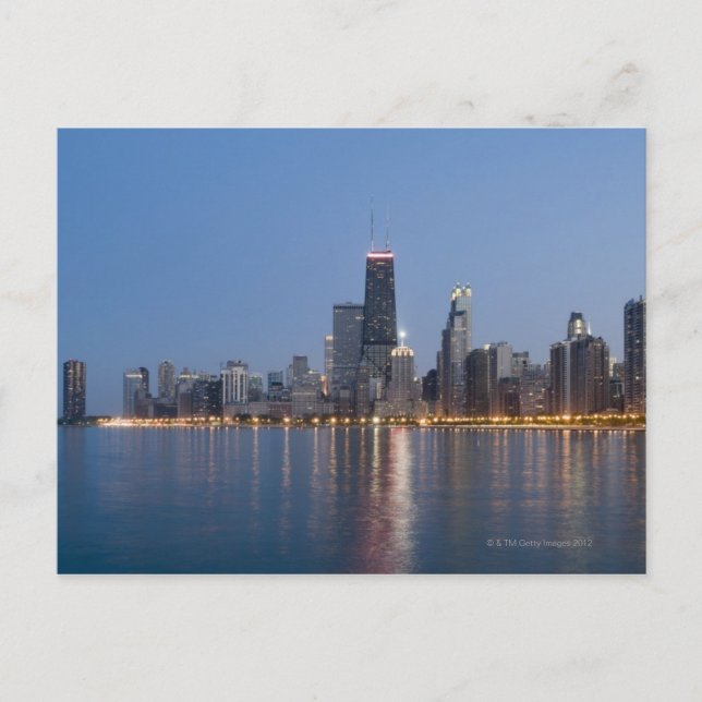 Carte Postale Skyline de Chicago (Devant)