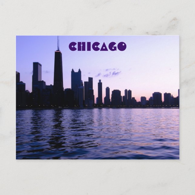 Carte postale Skyline de Chicago (Devant)