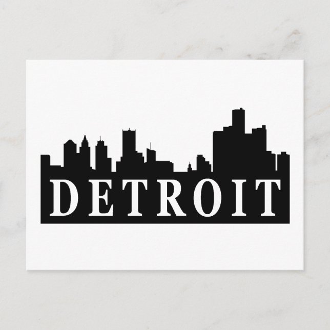 Carte Postale Skyline de Détroit (Devant)